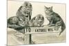 Cats on Catskill Mts. Sign-null-Mounted Premium Giclee Print