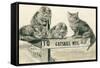 Cats on Catskill Mts. Sign-null-Framed Stretched Canvas