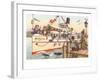 Cats on Riverboat-null-Framed Art Print