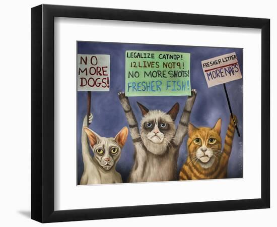 Cats on Strike-Leah Saulnier-Framed Giclee Print