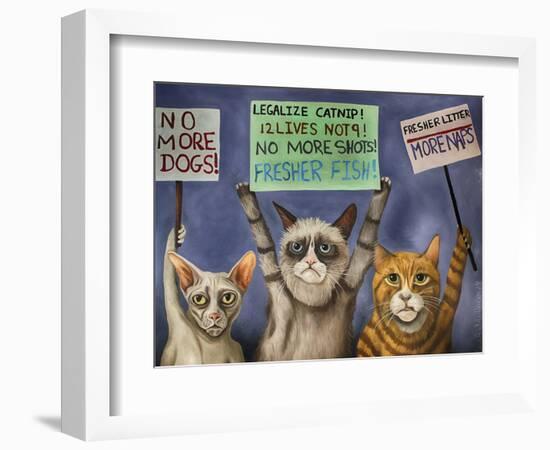 Cats on Strike-Leah Saulnier-Framed Giclee Print