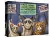 Cats on Strike-Leah Saulnier-Stretched Canvas