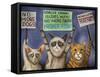Cats on Strike-Leah Saulnier-Framed Stretched Canvas