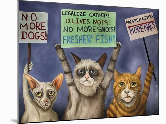Cats on Strike-Leah Saulnier-Mounted Giclee Print