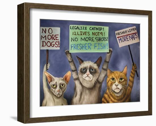 Cats on Strike-Leah Saulnier-Framed Giclee Print