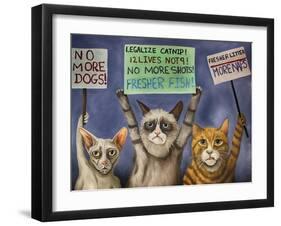 Cats on Strike-Leah Saulnier-Framed Giclee Print