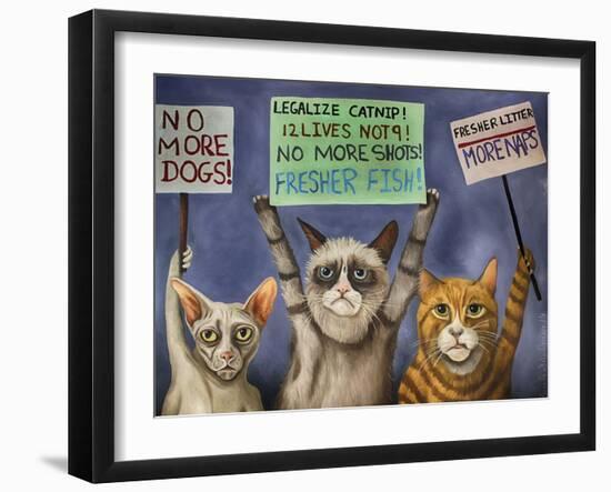 Cats on Strike-Leah Saulnier-Framed Giclee Print