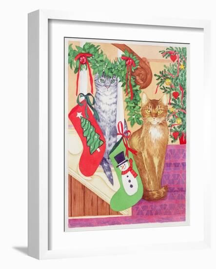 Cats on the Stairs-Suzanne Bailey-Framed Giclee Print