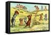 Cats Playing Golf-null-Framed Stretched Canvas