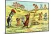 Cats Playing Golf-null-Mounted Art Print