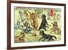 Cats Playing Soccer-null-Framed Premium Giclee Print