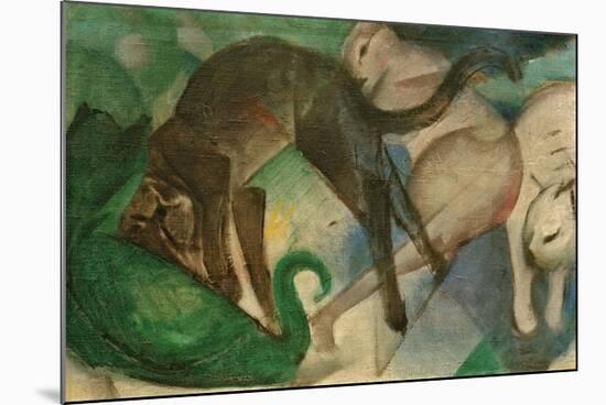 Cats Playing-Franz Marc-Mounted Giclee Print
