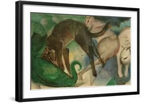 Cats Playing-Franz Marc-Framed Giclee Print