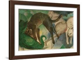 Cats Playing-Franz Marc-Framed Giclee Print