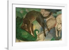 Cats Playing-Franz Marc-Framed Giclee Print