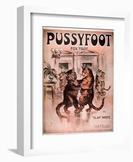 Cats Pussyfoot Fox Trot, USA, 1920-null-Framed Giclee Print