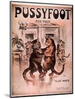 Cats Pussyfoot Fox Trot, USA, 1920-null-Mounted Giclee Print