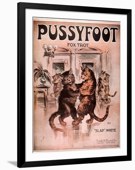 Cats Pussyfoot Fox Trot, USA, 1920-null-Framed Giclee Print