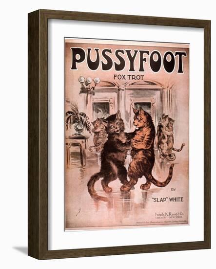 Cats Pussyfoot Fox Trot, USA, 1920-null-Framed Giclee Print