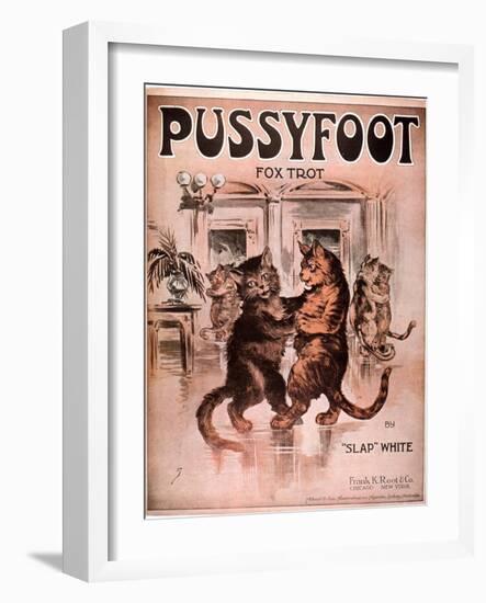 Cats Pussyfoot Fox Trot, USA, 1920-null-Framed Giclee Print