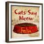 Cats Say Meow-null-Framed Art Print