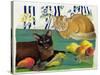Cats with Fruit-Anne Robinson-Stretched Canvas