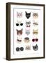 Cats with Glasses-Hanna Melin-Framed Giclee Print