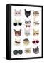 Cats with Glasses-Hanna Melin-Framed Stretched Canvas