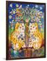 Catsin the Garden of Eden-Oxana Zaika-Framed Premium Giclee Print