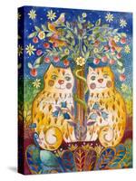 Catsin the Garden of Eden-Oxana Zaika-Stretched Canvas