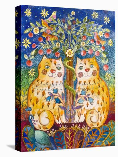 Catsin the Garden of Eden-Oxana Zaika-Stretched Canvas