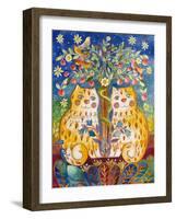 Catsin the Garden of Eden-Oxana Zaika-Framed Giclee Print