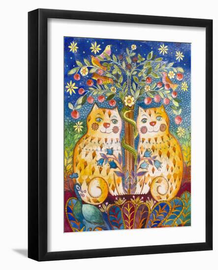 Catsin the Garden of Eden-Oxana Zaika-Framed Giclee Print