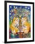 Catsin the Garden of Eden-Oxana Zaika-Framed Giclee Print