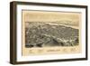 Catskill 1889 Bird's Eye View, New York, United States, 1889-null-Framed Giclee Print