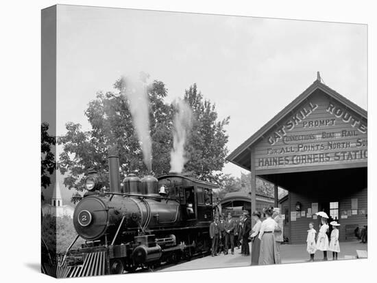 Catskill Mountain Railway Station, Haines Corners, Catskill Mountains, N.Y.-null-Stretched Canvas