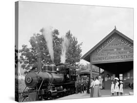 Catskill Mountain Railway Station, Haines Corners, Catskill Mountains, N.Y.-null-Stretched Canvas