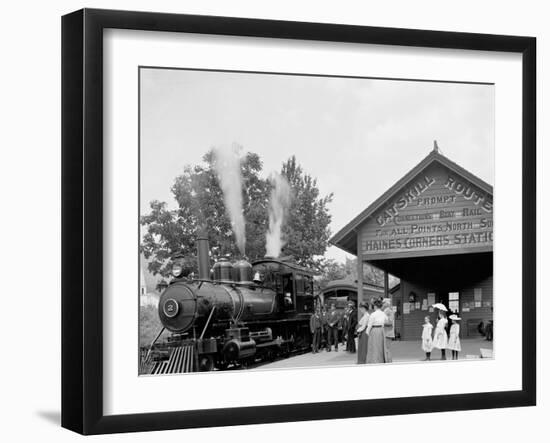 Catskill Mountain Railway Station, Haines Corners, Catskill Mountains, N.Y.-null-Framed Photo