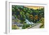 Catskill Mountains, New York - Horseshoe Curve View of Bastion Falls-Lantern Press-Framed Art Print