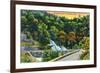 Catskill Mountains, New York - Horseshoe Curve View of Bastion Falls-Lantern Press-Framed Art Print