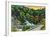 Catskill Mountains, New York - Horseshoe Curve View of Bastion Falls-Lantern Press-Framed Art Print