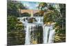 Catskill Mountains, New York - View of Haines Falls-Lantern Press-Mounted Premium Giclee Print