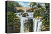 Catskill Mountains, New York - View of Haines Falls-Lantern Press-Stretched Canvas