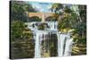 Catskill Mountains, New York - View of Haines Falls-Lantern Press-Stretched Canvas