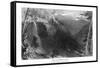 Catskill Mountains, New York, View of Kaaterskill Falls from above the Ravine-Lantern Press-Framed Stretched Canvas