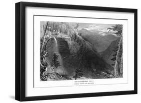 Catskill Mountains, New York, View of Kaaterskill Falls from above the Ravine-Lantern Press-Framed Art Print