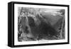 Catskill Mountains, New York, View of Kaaterskill Falls from above the Ravine-Lantern Press-Framed Stretched Canvas