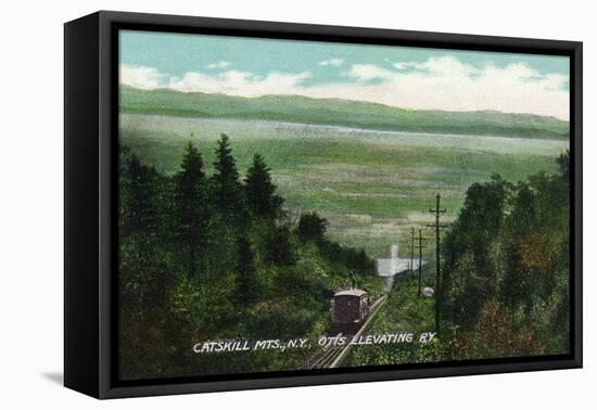 Catskill Mountains, New York - View of Otis Elevating Railway-Lantern Press-Framed Stretched Canvas