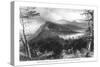 Catskill Mountains, New York, View of Two Lakes and the Mountain House-Lantern Press-Stretched Canvas