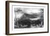 Catskill Mountains, New York, View of Two Lakes and the Mountain House-Lantern Press-Framed Art Print